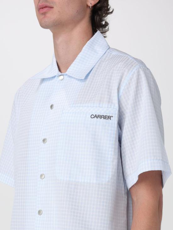 26SS 카레르 반팔 셔츠 BECK SHORT SLEEVE CHECKS SHIRT BLUE Blue - CARRER