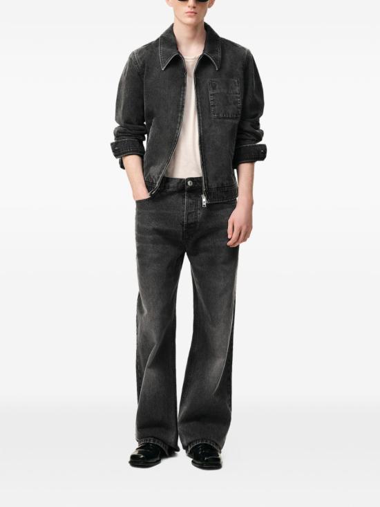 26SS 아미 코튼 라지 핏 진 HTR450 DE0124 031 USED BLACK DOM - AMI