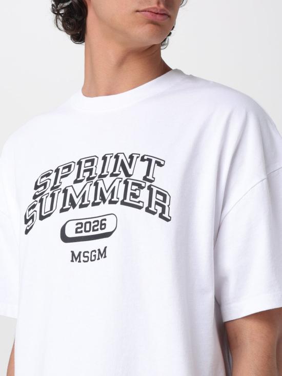 26SS 엠에스지엠 반팔 티셔츠 4040MM107SE 267094 01 WHITE DOM - MSGM