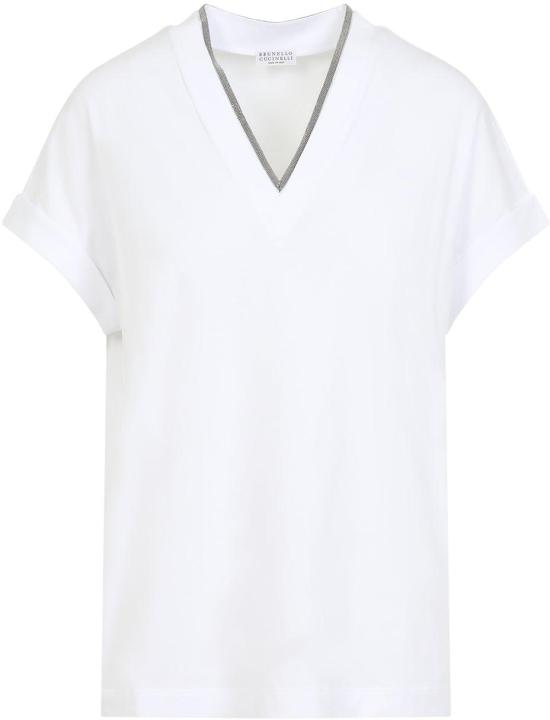 26SS 브루넬로 쿠치넬리 반팔 티셔츠 M0T18BD222C159BIANCO DIVERS