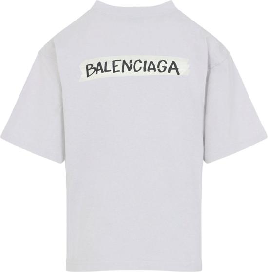 26SS 발렌시아가 마스킹 테이프 티셔츠 850990TTVL69012DIRTYWHITE DIVERS - BALENCIAGA