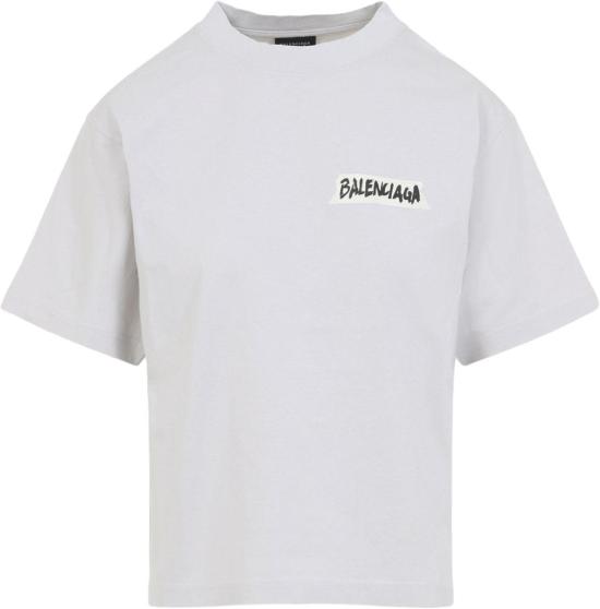 26SS 발렌시아가 마스킹 테이프 티셔츠 850990TTVL69012DIRTYWHITE DIVERS - BALENCIAGA