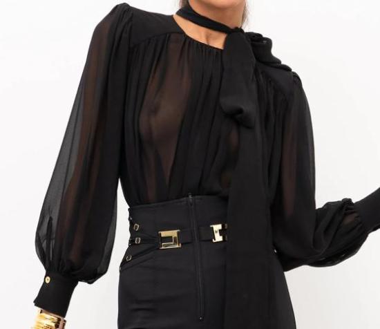 26SS 엘리자베타프랜치 바디수트 티셔츠 CB00661E2 110 NERO - ELISABETTA FRANCHI