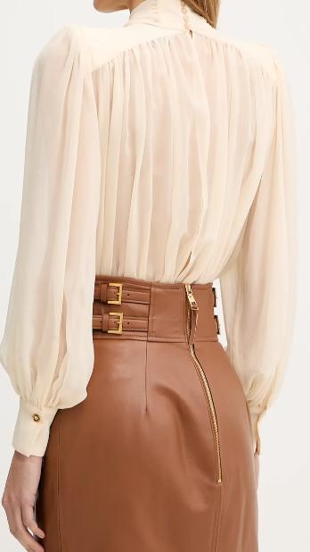 26SS 엘리자베타프랜치 바디수트 티셔츠 CB00661E2 193 BURRO - ELISABETTA FRANCHI