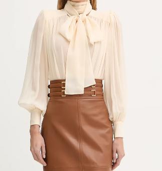 26SS 엘리자베타프랜치 바디수트 티셔츠 CB00661E2 193 BURRO - ELISABETTA FRANCHI