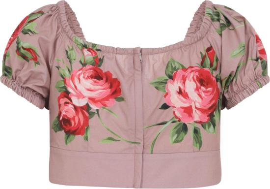 26SS 돌체앤가바나 로즈 부케 프린트 코튼 탑 F7AV0THS5UTHF5ZNBOUQUETROSEFROSA DIVERS - DOLCE & GABBANA