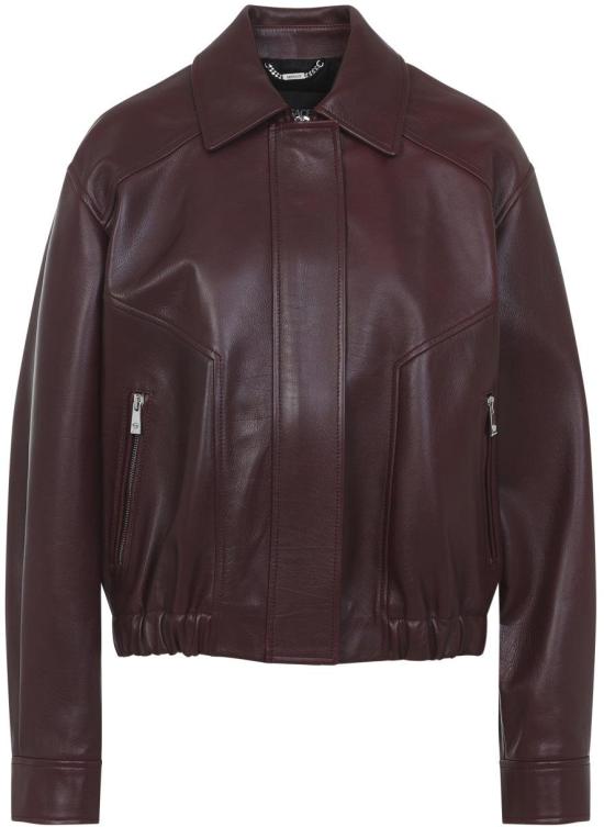 26SS 베르사체 가죽 자켓 10228131A168851RC30DARKBURGUNDY DIVERS
