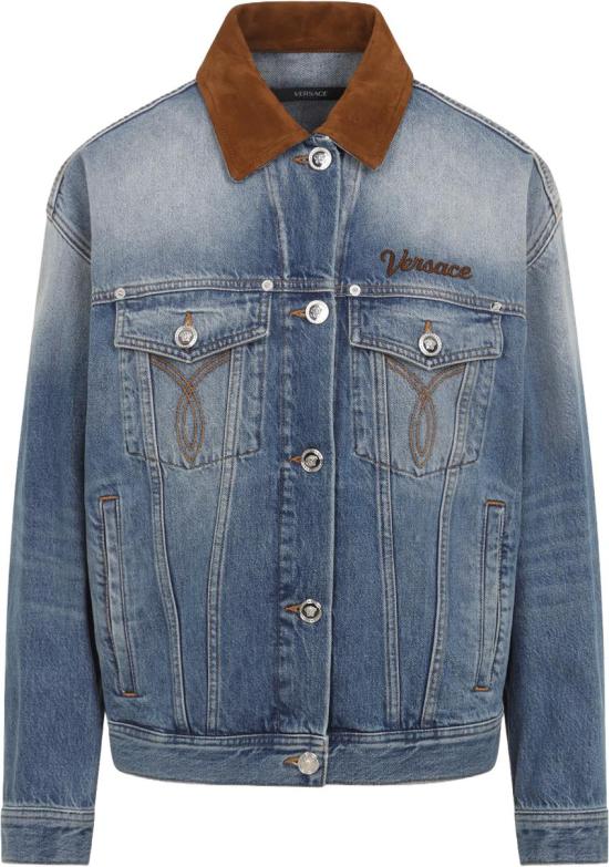 26SS 베르사체 데님 자켓 10226941A167511D800MEDIUMBLUE DIVERS - VERSACE