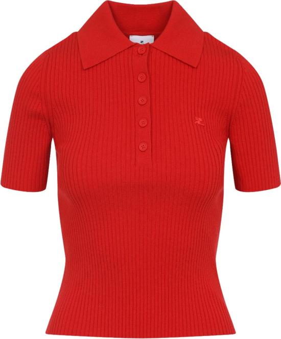 25FW 쿠레쥬 폴로 티셔츠 125MPO029FI00014040POPPY DIVERS - COURREGES