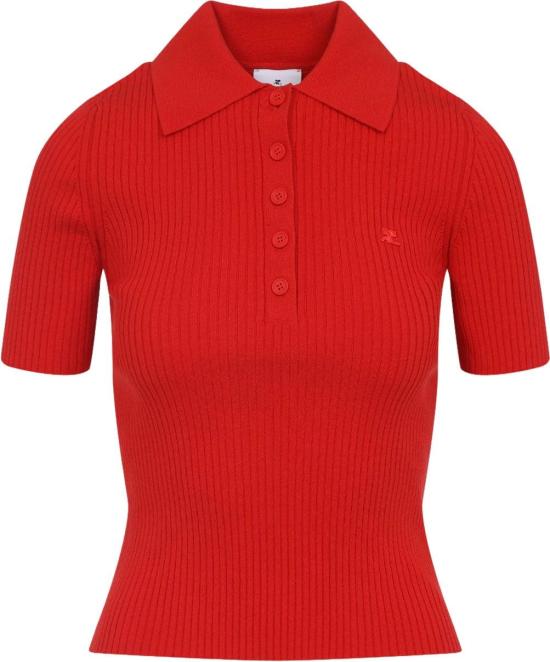 25FW 쿠레쥬 폴로 티셔츠 125MPO029FI00014040POPPY DIVERS - COURREGES