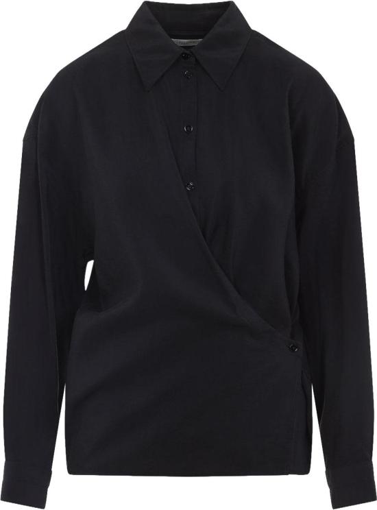 26SS 르메르 스트레이트 칼라 트위스트 셔츠 SH1141LF1308BK999BLACK DIVERS - LEMAIRE