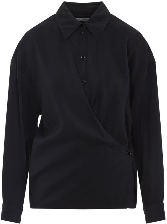 26SS 르메르 스트레이트 칼라 트위스트 셔츠 SH1141LF1308BK999BLACK DIVERS