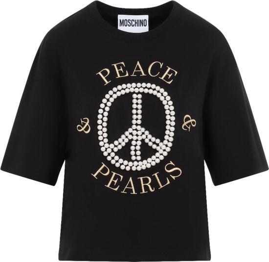  모스키노 반팔 티셔츠 242D070854423555BLACK DIVERS - MOSCHINO