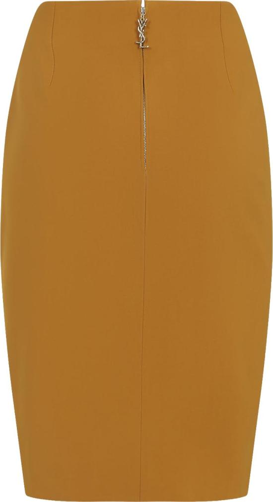 26SS 생로랑 미디 스커트 852654Y5J197746OCRE DIVERS - SAINT LAURENT