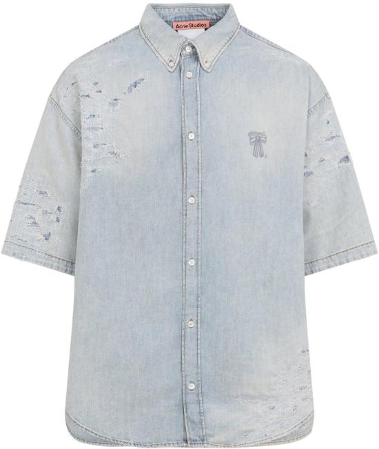 26SS 아크네 스튜디오 멘디드 데님 셔츠 BB0679228LIGHTBLUE DIVERS