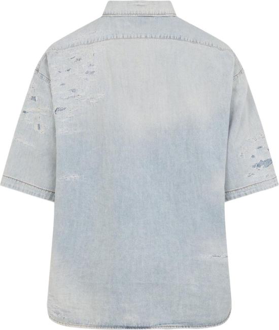 26SS 아크네 스튜디오 멘디드 데님 셔츠 BB0679228LIGHTBLUE DIVERS - ACNE STUDIOS