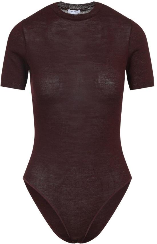 25FW 알라이아 바디수트 티셔츠 AA9B0403K097B413AUBERGINE DIVERS