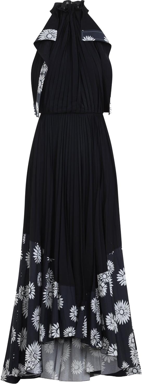 26SS 랑방 롱 원피스 RWDR00276272P2610BLACK DIVERS - LANVIN