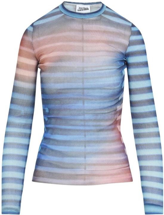 25FW 장 폴 고티에 긴팔 티셔츠 2503WTO336M005P565034565034LIGHTBLUEBLUEPEACH DIVERS