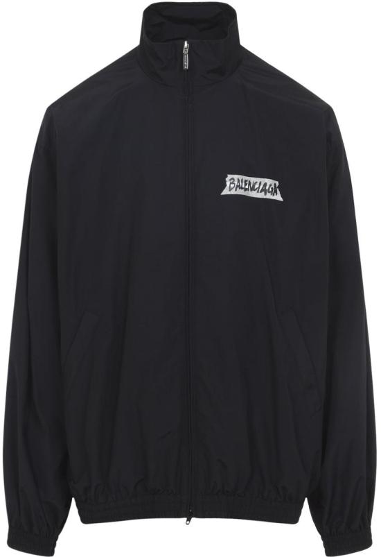 26SS 발렌시아가 마스킹 테이프 미디엄 핏 트랙수트 재킷 857713TPQ381000BLACK DIVERS
