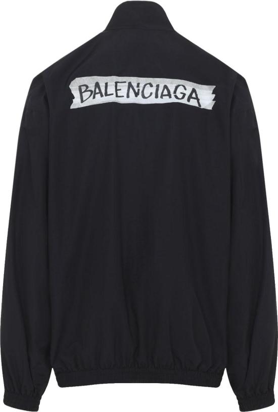 26SS 발렌시아가 마스킹 테이프 미디엄 핏 트랙수트 재킷 857713TPQ381000BLACK DIVERS - BALENCIAGA