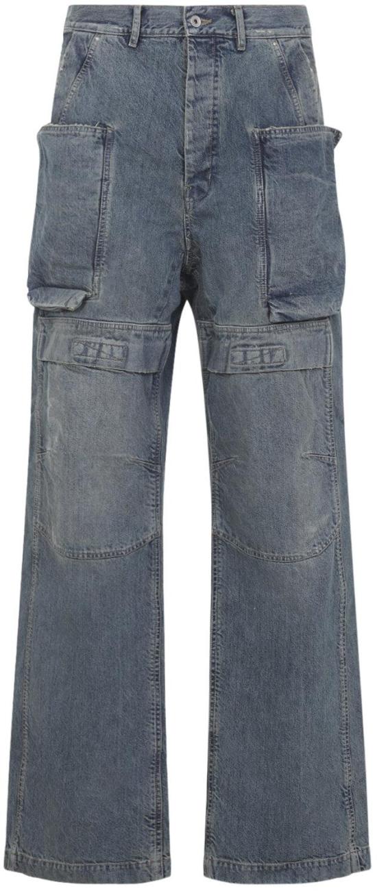 26SS 릭 오웬스 데님 팬츠 DU01F4368DWB06WASHEDINDIGO DIVERS