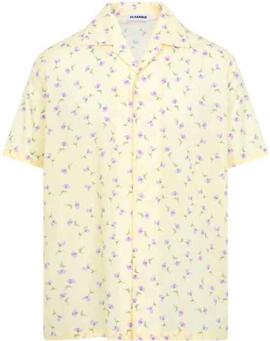 26SS 질샌더 반팔 셔츠 J21DL0268J45353744PASTELYELLOW DIVERS