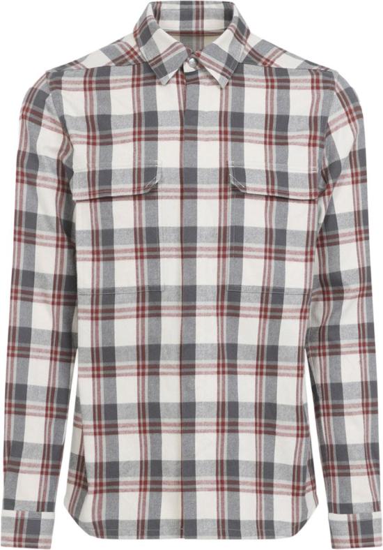 26SS 릭 오웬스 긴팔 셔츠 RU01F2236CP11PMILKPLAID DIVERS - RICK OWENS