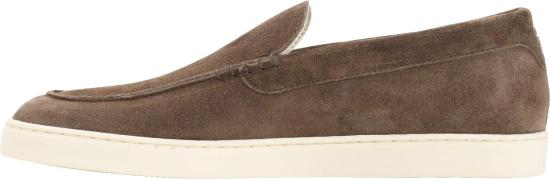 26SS 브루넬로 쿠치넬리 로퍼 스타일 셰브런 패턴 스웨이드 스니커즈 MZUHVSP335C7959BROWN DIVERS - BRUNELLO CUCINELLI