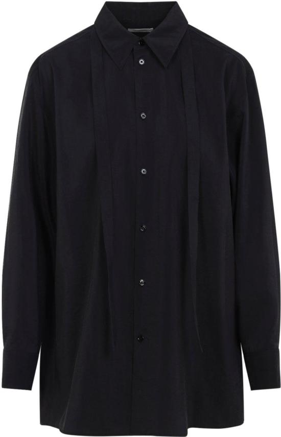 26SS 르메르 롱 셔츠 타이 드라이 실크 SH1282LF1308BK999BLACK DIVERS