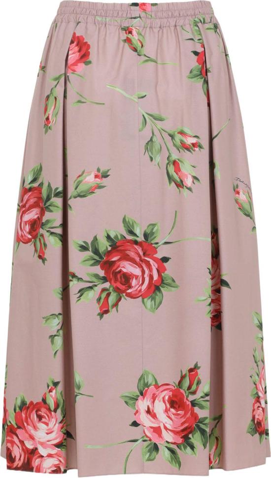 26SS 돌체앤가바나 로즈 부케 프린트 미디 스커트 F4DC7THS5UTHF5ZNBOUQUETROSEFROSA DIVERS - DOLCE & GABBANA