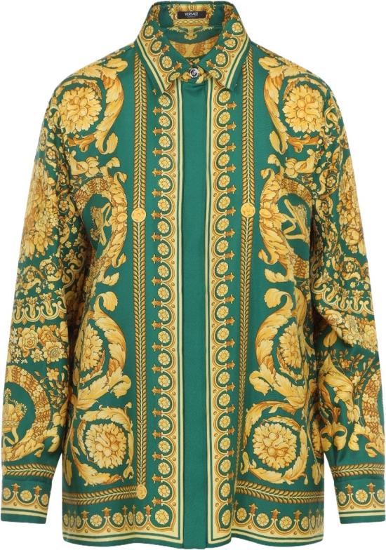 26SS 베르사체 긴팔 셔츠 10013601A042365GD10EMERALDGOLD DIVERS - VERSACE