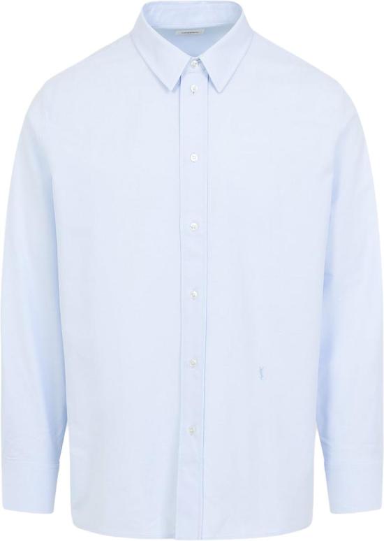 26SS 생로랑 긴팔 셔츠 848033Y1L254486BLEUBLACN DIVERS - SAINT LAURENT