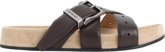 26SS 발렌시아가 벨트 뮬 866354WCDT12328MOKABEIGE DIVERS - BALENCIAGA