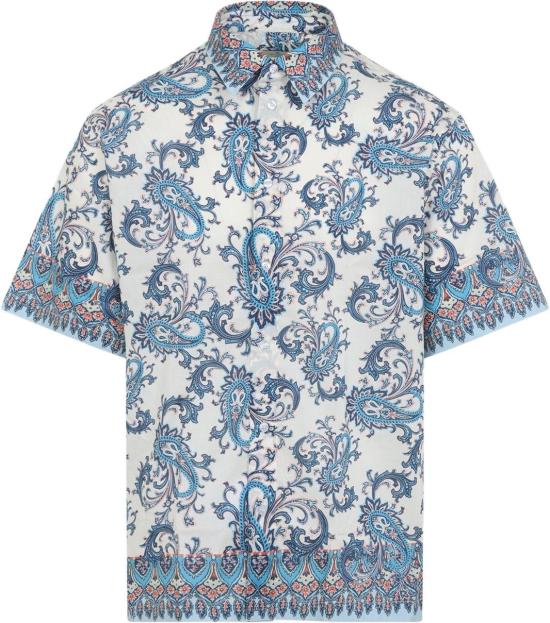 26SS 에트로 반팔 셔츠 MRIC001199SP5G7X0880PALEBLUE DIVERS - ETRO