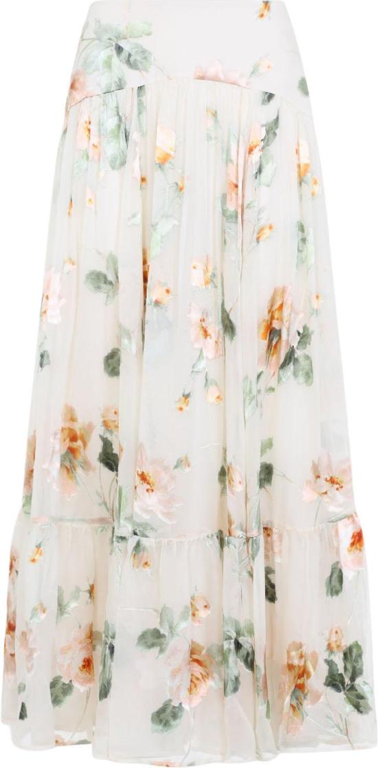 26SS 짐머만 롱 스커트 7883SS263CRROCREAMROSE DIVERS - ZIMMERMANN