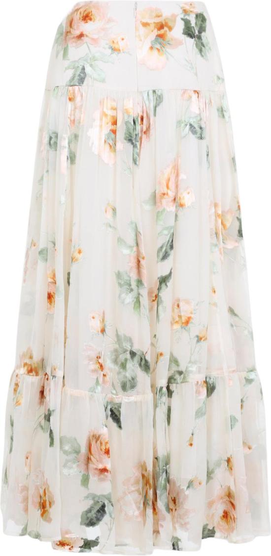 26SS 짐머만 롱 스커트 7883SS263CRROCREAMROSE DIVERS - ZIMMERMANN