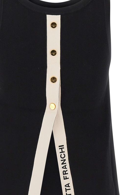 26SS 엘리자베타프랜치 민소매 티셔츠 TK72S61E2 685 BLACK - ELISABETTA FRANCHI