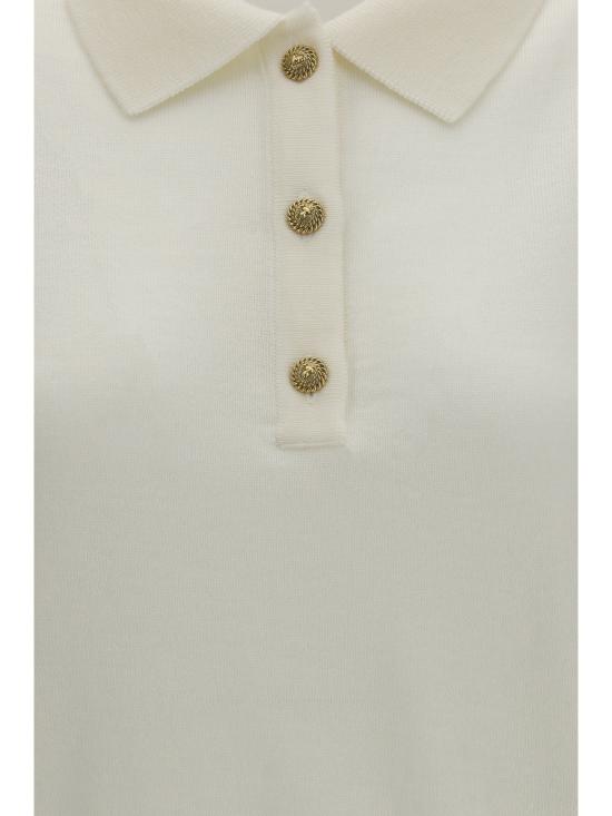 26FW 발망 폴로 티셔츠 HF1GB040KJ99 0FA WHITE - BALMAIN