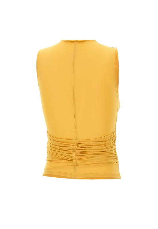26SS 엘리자베타프랜치 민소매 티셔츠 TO03761E2 EV4 YELLOW - ELISABETTA FRANCHI