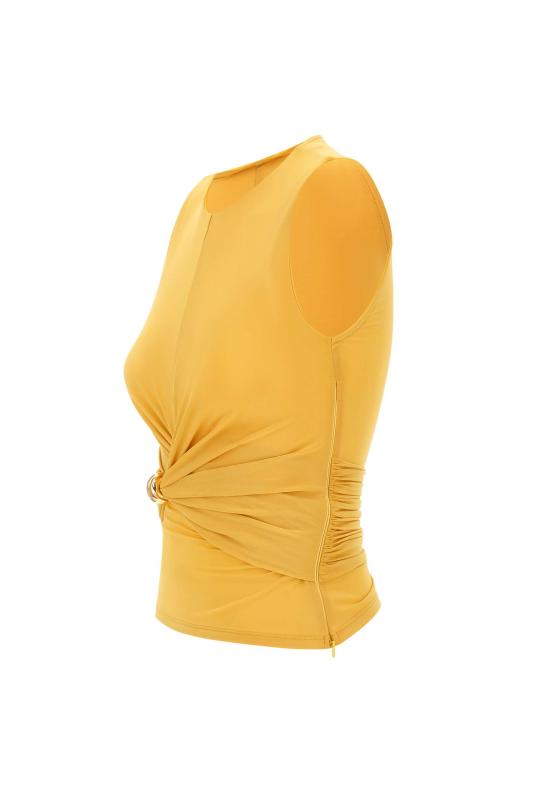 26SS 엘리자베타프랜치 민소매 티셔츠 TO03761E2 EV4 YELLOW - ELISABETTA FRANCHI