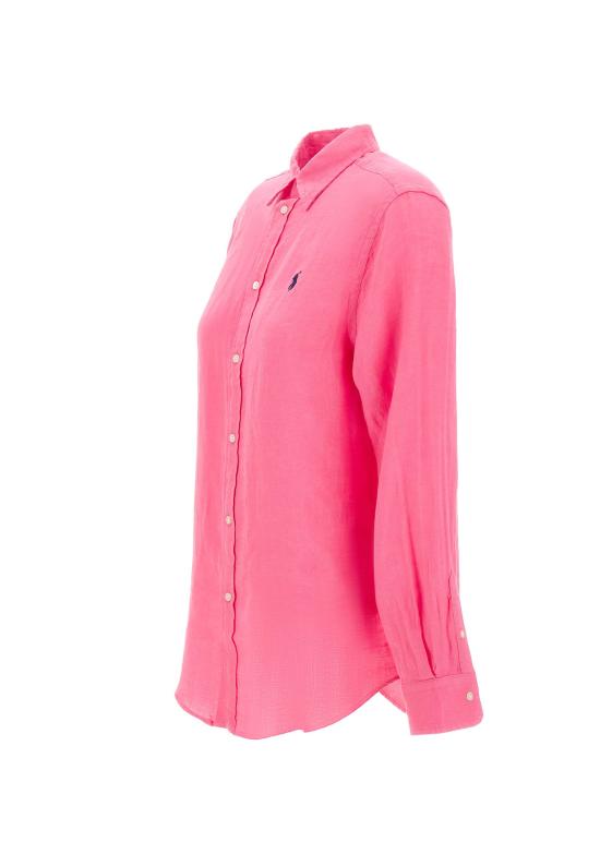 26SS 폴로 랄프로렌 포니 자수 리넨 셔츠 (211970730009) 211970730 504 PINK - POLO RALPH LAUREN