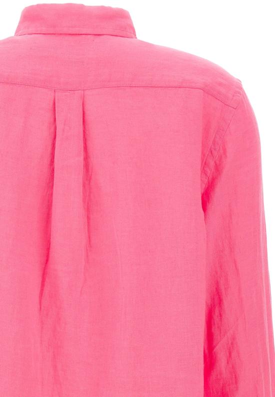 26SS 폴로 랄프로렌 포니 자수 리넨 셔츠 (211970730009) 211970730 504 PINK - POLO RALPH LAUREN