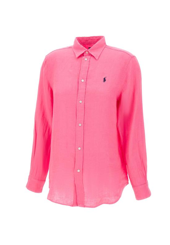 26SS 폴로 랄프로렌 포니 자수 리넨 셔츠 (211970730009) 211970730 504 PINK