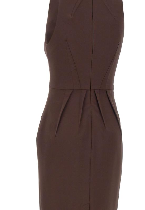 26SS 엘리자베타프랜치 미디 원피스 AB94162E2 644 BROWN - ELISABETTA FRANCHI