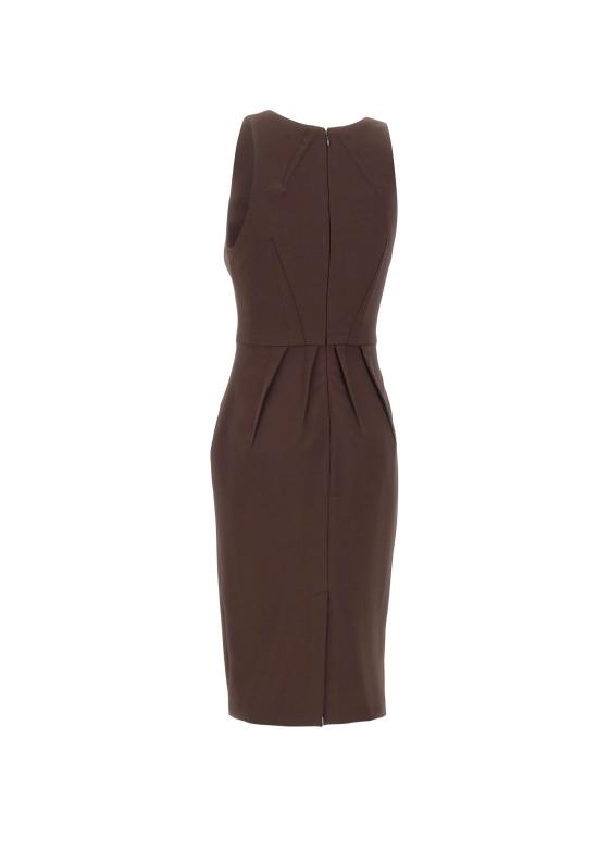 26SS 엘리자베타프랜치 미디 원피스 AB94162E2 644 BROWN - ELISABETTA FRANCHI