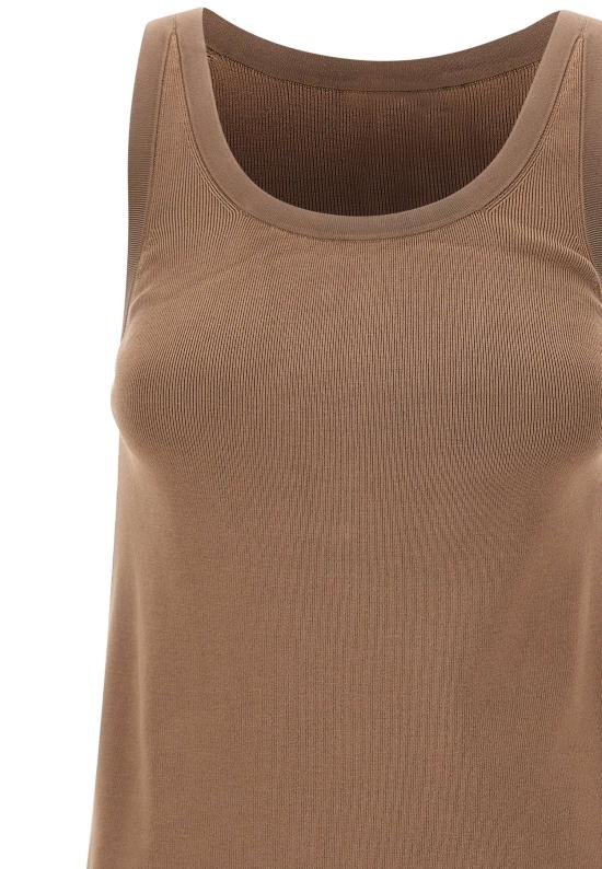 26SS 엘리자베타프랜치 민소매 티셔츠 TK72S61E2 727 BROWN - ELISABETTA FRANCHI