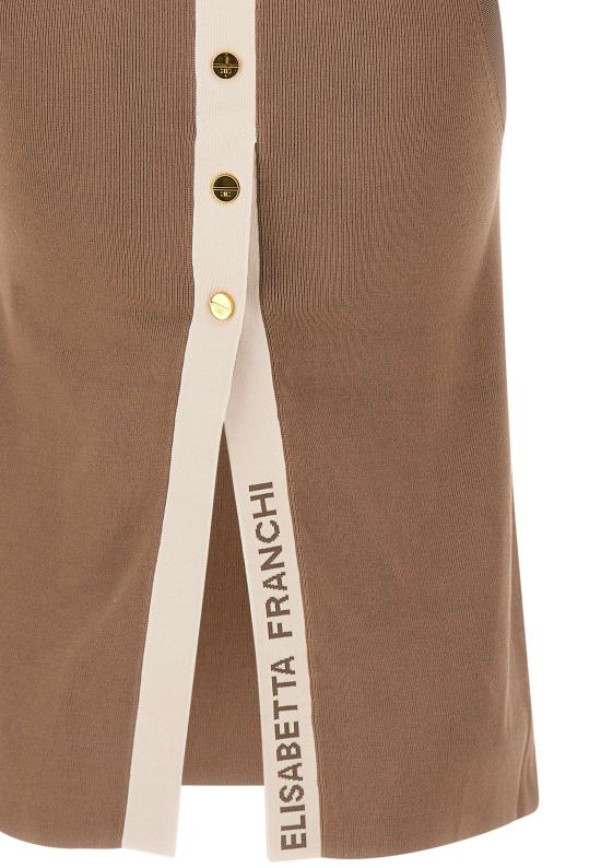 26SS 엘리자베타프랜치 민소매 티셔츠 TK72S61E2 727 BROWN - ELISABETTA FRANCHI