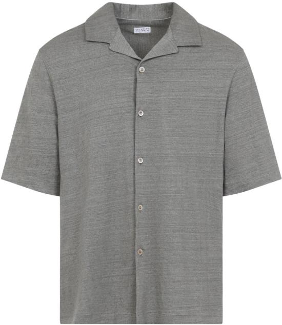 26SS 브루넬로 쿠치넬리 반팔 셔츠 MR8276684C693KHAKI DIVERS