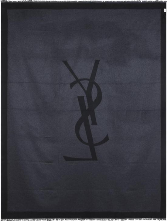 25FW 생로랑 머플러/스카프 8358463Y0091061BLACKDARKGREY DIVERS - SAINT LAURENT